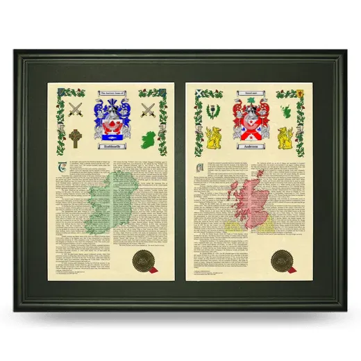 Double Armorial History Framed-Black