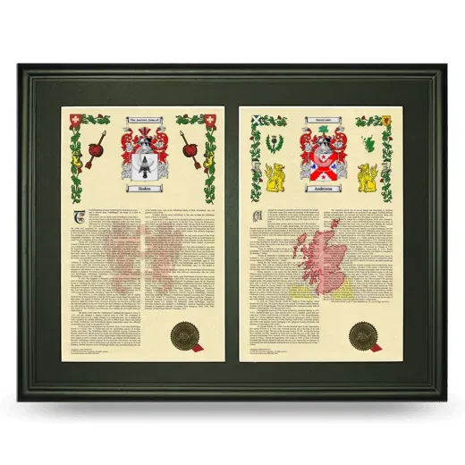 Double Armorial History Framed-Black