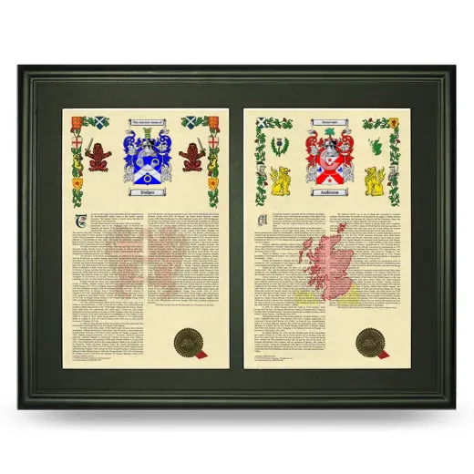 Double Armorial History Framed-Black
