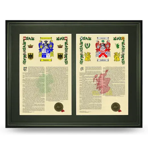Double Armorial History Framed-Black
