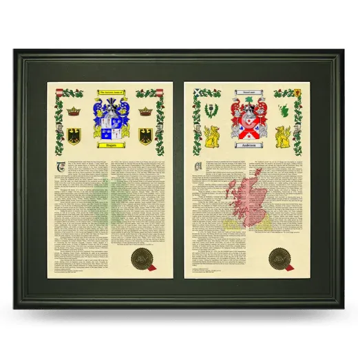 Double Armorial History Framed-Black
