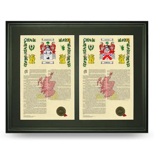 Double Armorial History Framed-Black