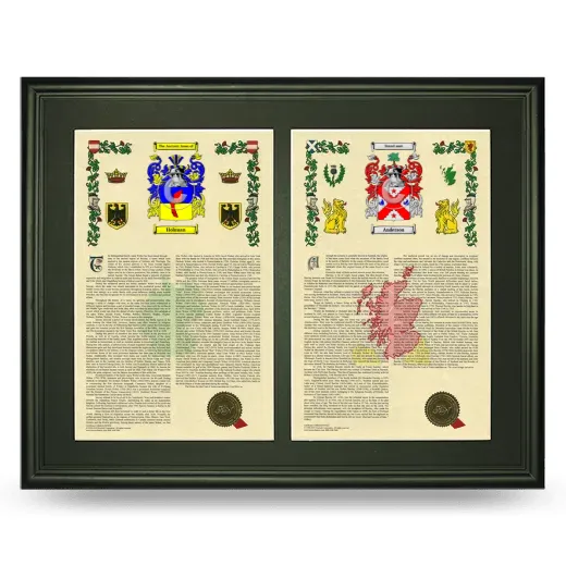 Double Armorial History Framed-Black