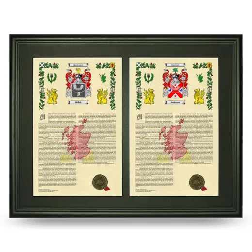 Double Armorial History Framed-Black