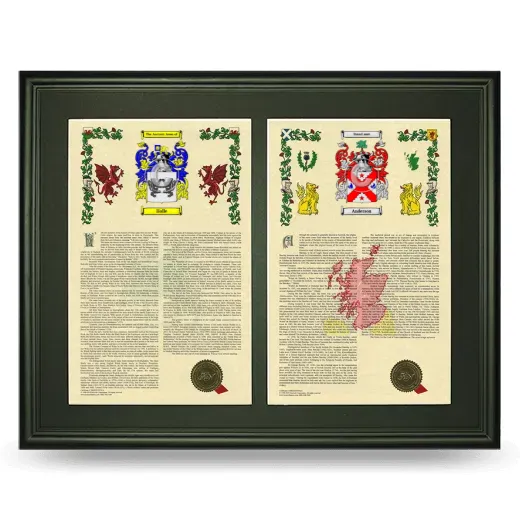 Double Armorial History Framed-Black