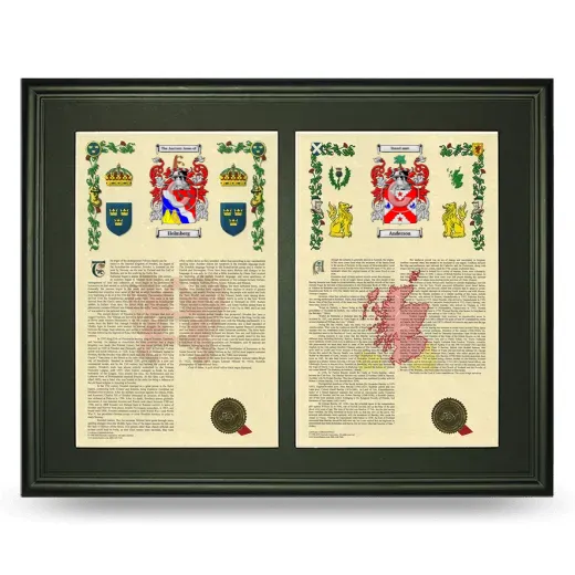 Double Armorial History Framed-Black