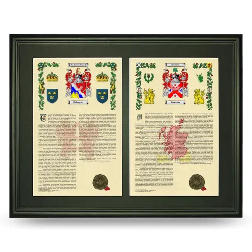 Double Armorial History Framed-Black