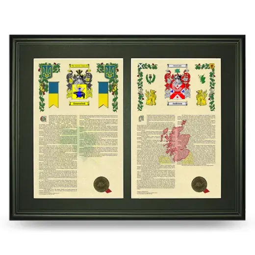 Double Armorial History Framed-Black