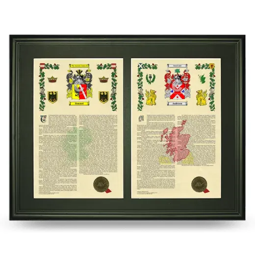 Double Armorial History Framed-Black