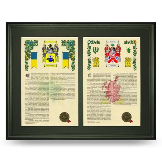 Double Armorial History Framed-Black