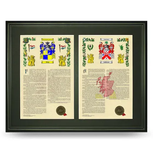 Double Armorial History Framed-Black