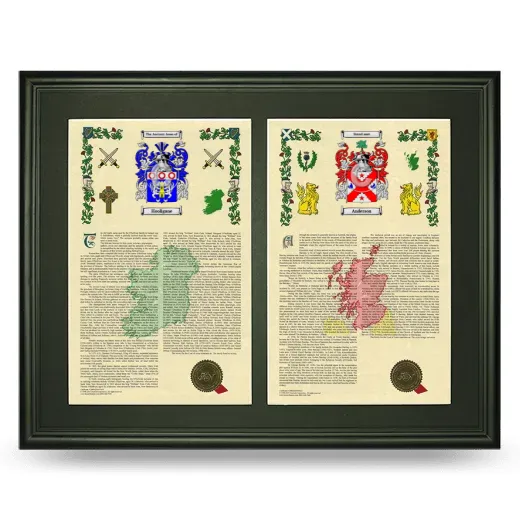 Double Armorial History Framed-Black