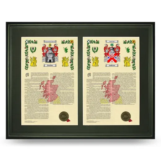 Double Armorial History Framed-Black