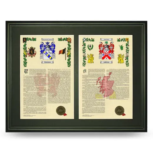 Double Armorial History Framed-Black