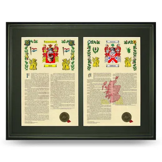 Double Armorial History Framed-Black