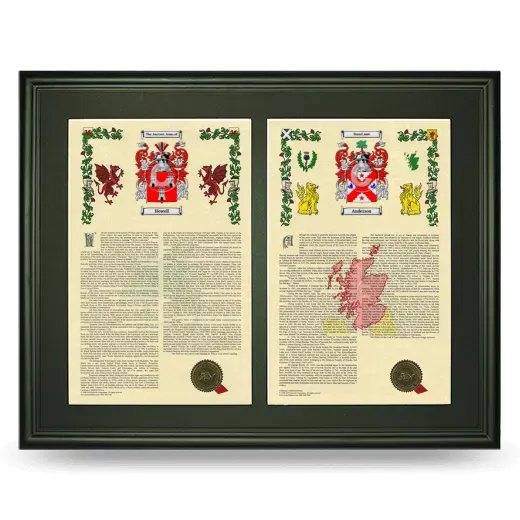 Double Armorial History Framed-Black