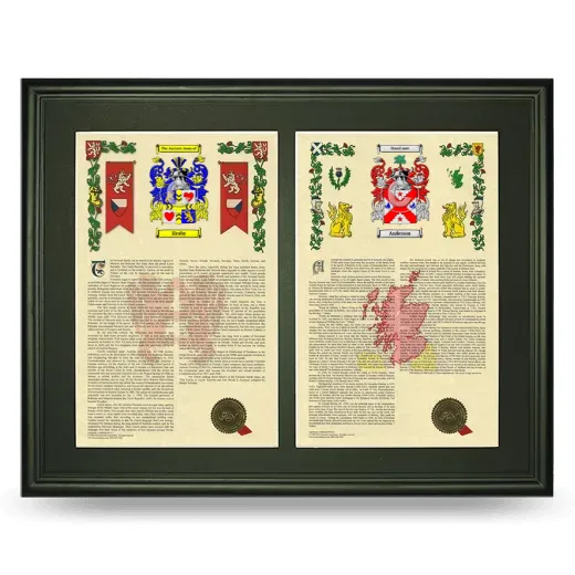 Double Armorial History Framed-Black