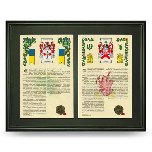 Double Armorial History Framed-Black
