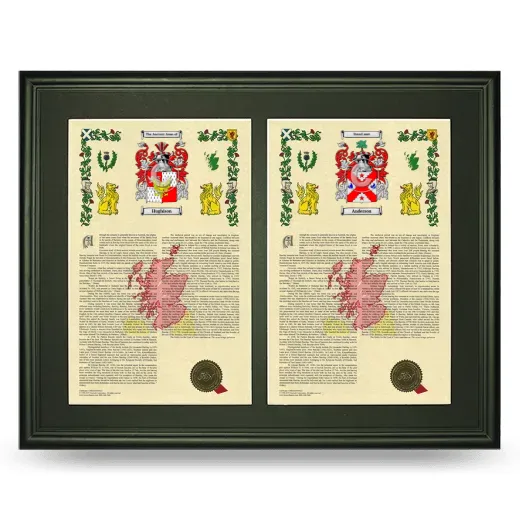 Double Armorial History Framed-Black