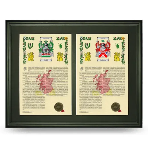 Double Armorial History Framed-Black