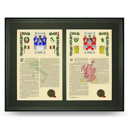Double Armorial History Framed-Black