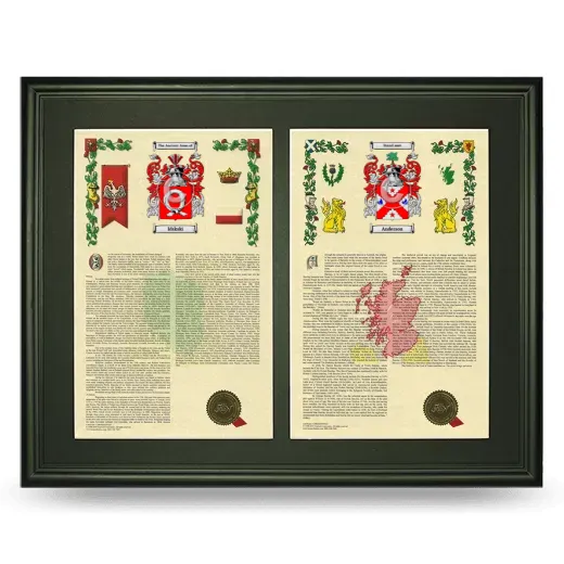 Double Armorial History Framed-Black