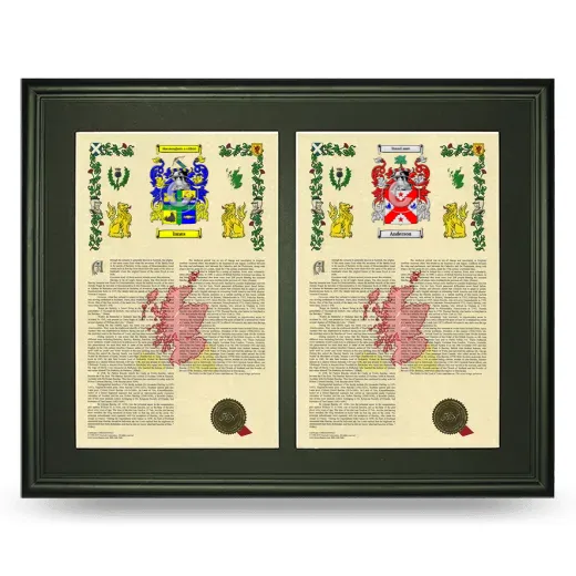 Double Armorial History Framed-Black