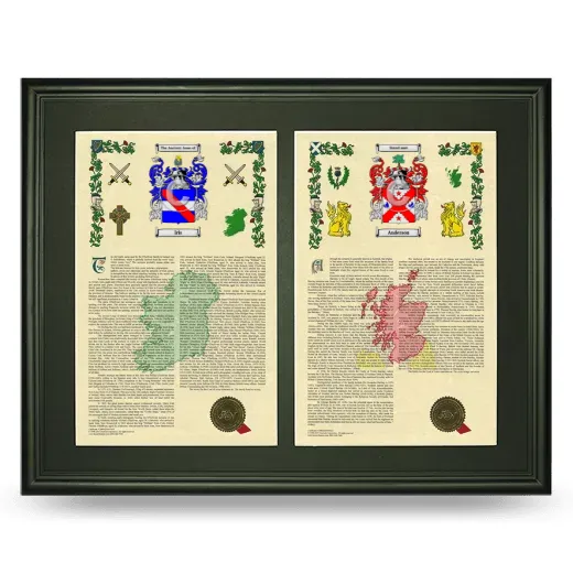 Double Armorial History Framed-Black