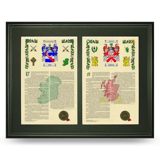 Double Armorial History Framed-Black