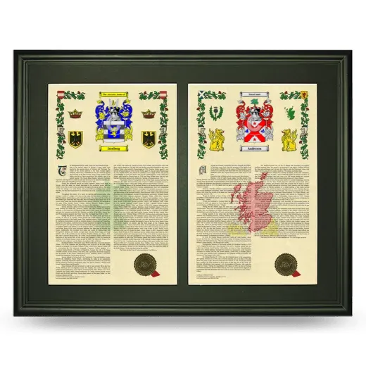 Double Armorial History Framed-Black