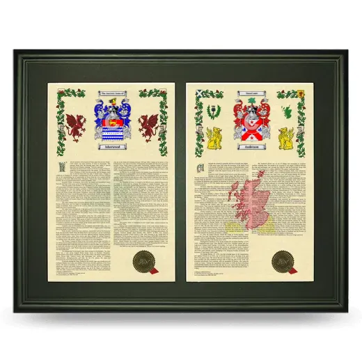 Double Armorial History Framed-Black