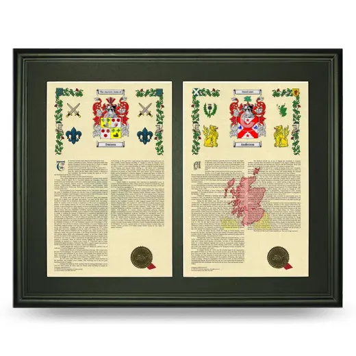 Double Armorial History Framed-Black