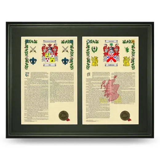 Double Armorial History Framed-Black