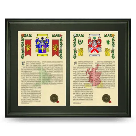 Double Armorial History Framed-Black