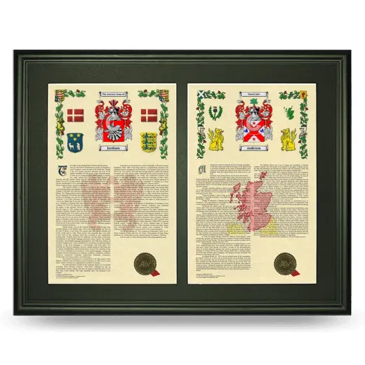 Double Armorial History Framed-Black
