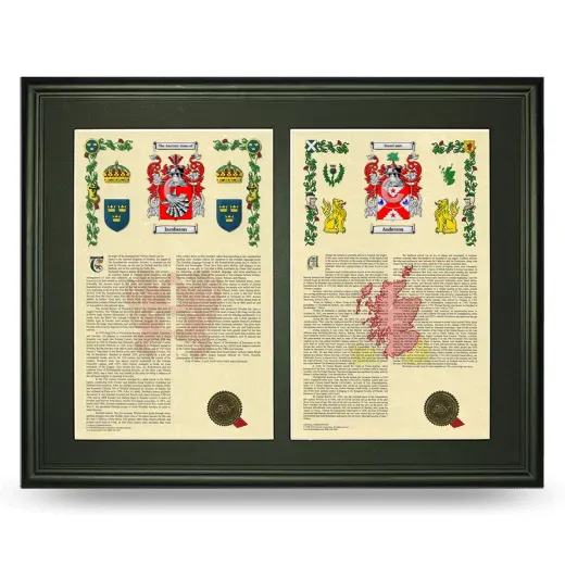 Double Armorial History Framed-Black