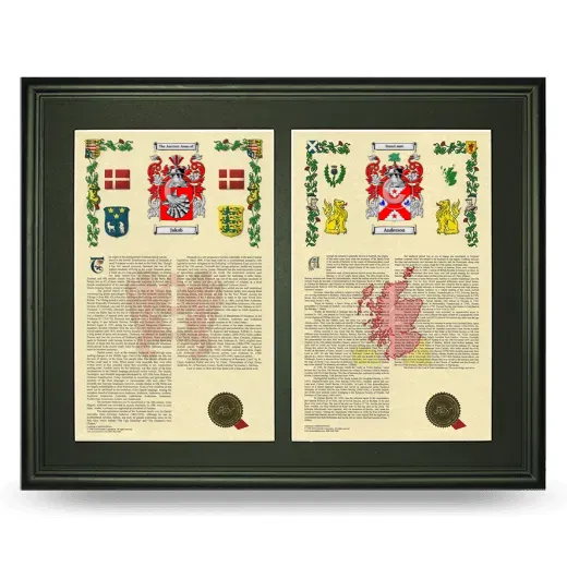 Double Armorial History Framed-Black