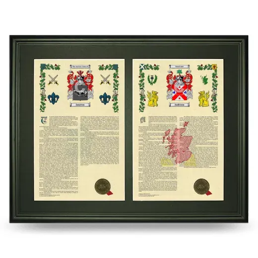 Double Armorial History Framed-Black