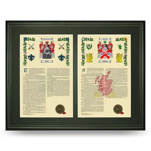 Double Armorial History Framed-Black