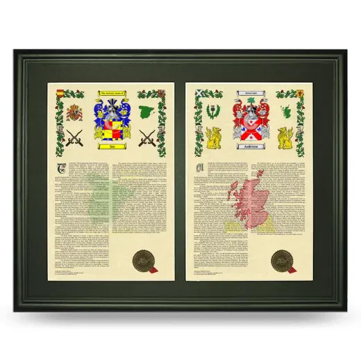 Double Armorial History Framed-Black