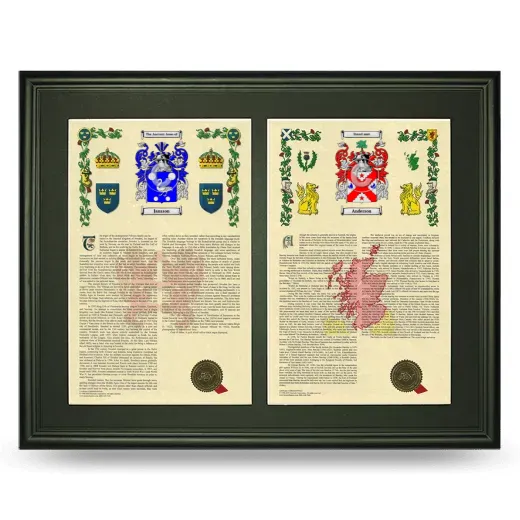 Double Armorial History Framed-Black