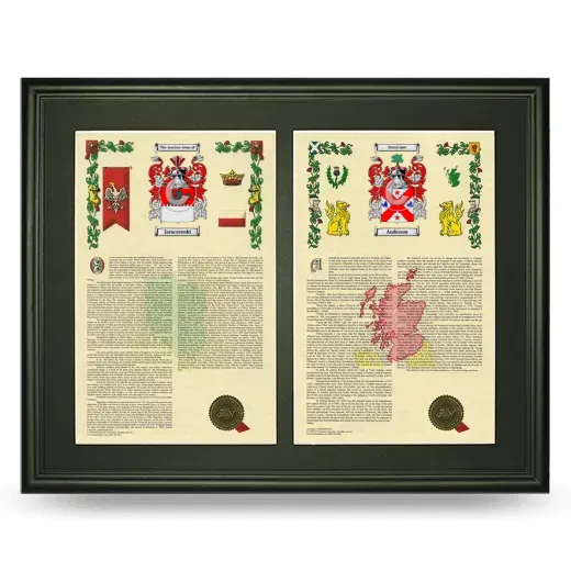 Double Armorial History Framed-Black
