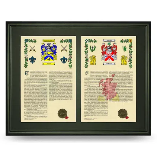 Double Armorial History Framed-Black