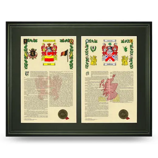 Double Armorial History Framed-Black