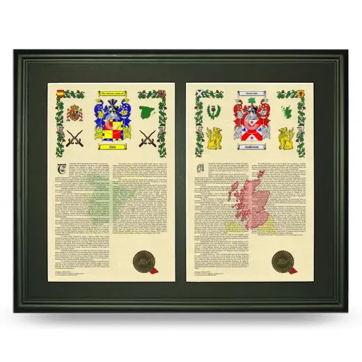 Double Armorial History Framed-Black