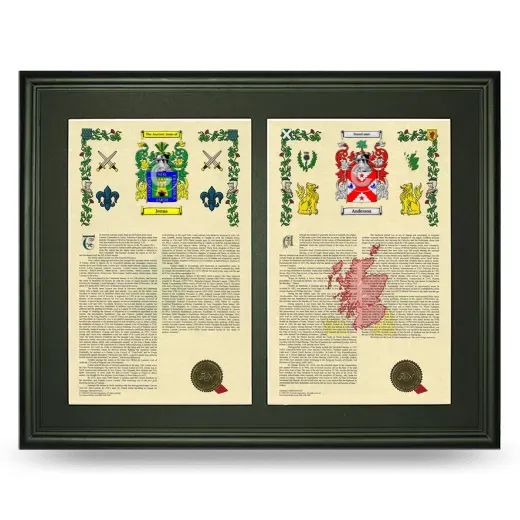 Double Armorial History Framed-Black
