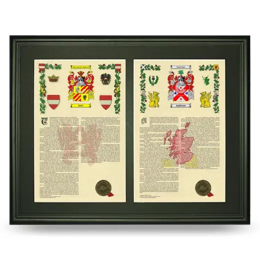 Double Armorial History Framed-Black