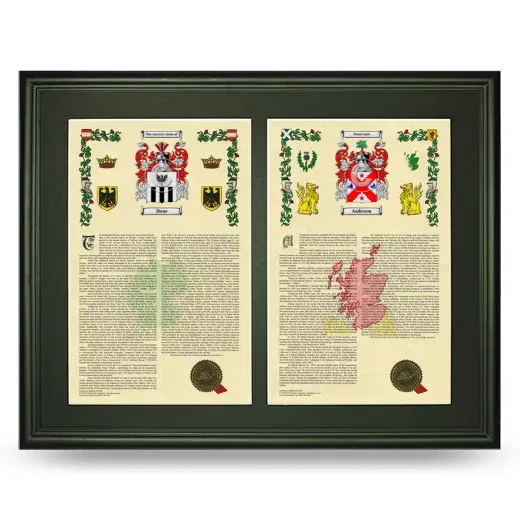 Double Armorial History Framed-Black