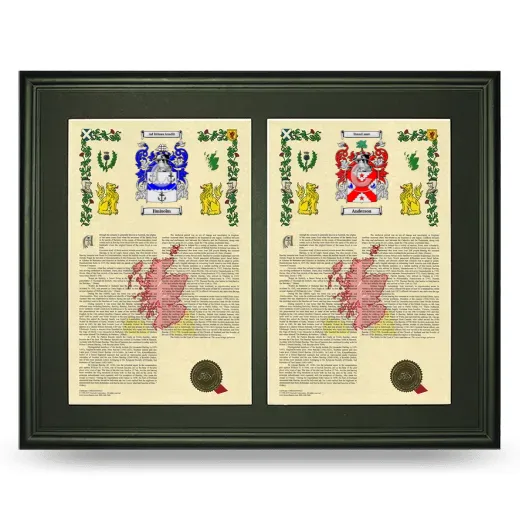 Double Armorial History Framed-Black