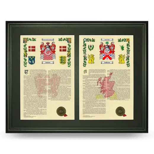 Double Armorial History Framed-Black